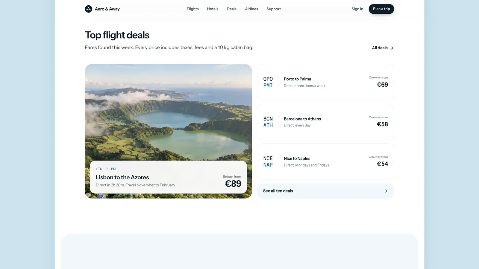 Airy Flight Booking Landing result preview 2