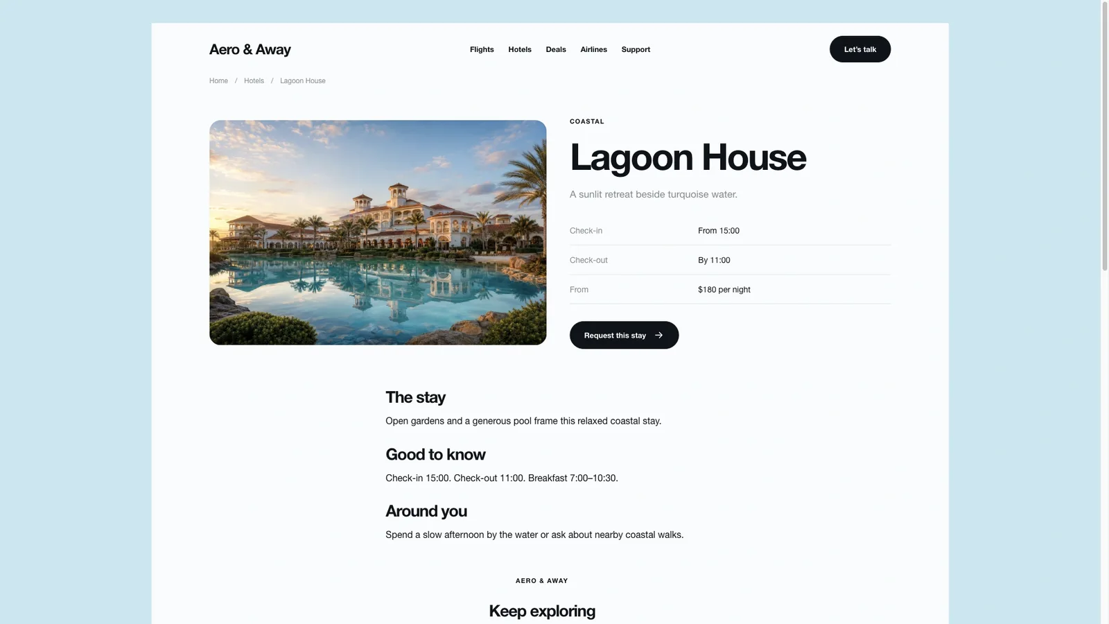 Airy Flight Booking Landing 结果预览 2
