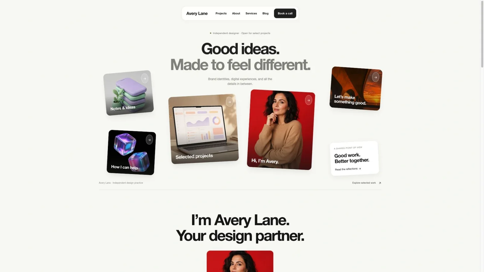 Bento Designer Portfolio result preview