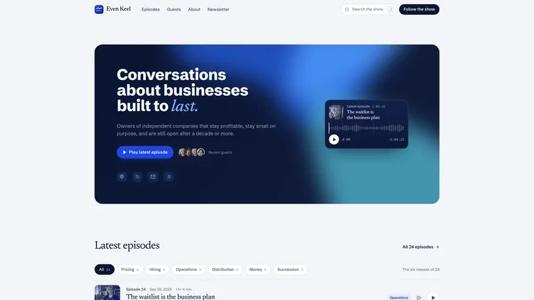 Bluewave Podcast Site — Source example · Skillry