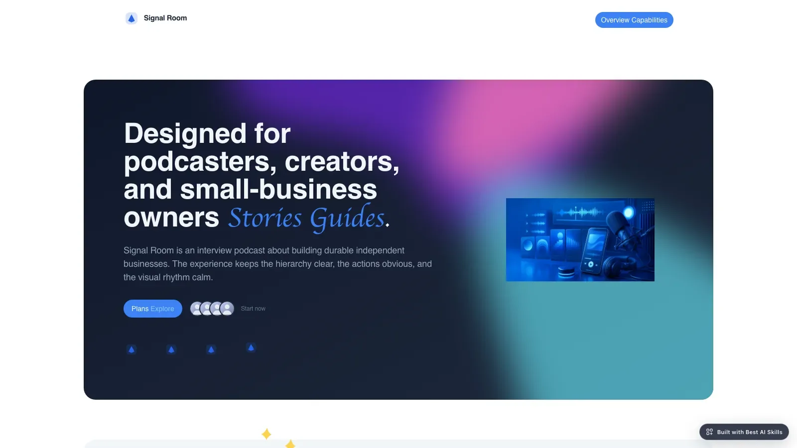 Bluewave Podcast Site result preview