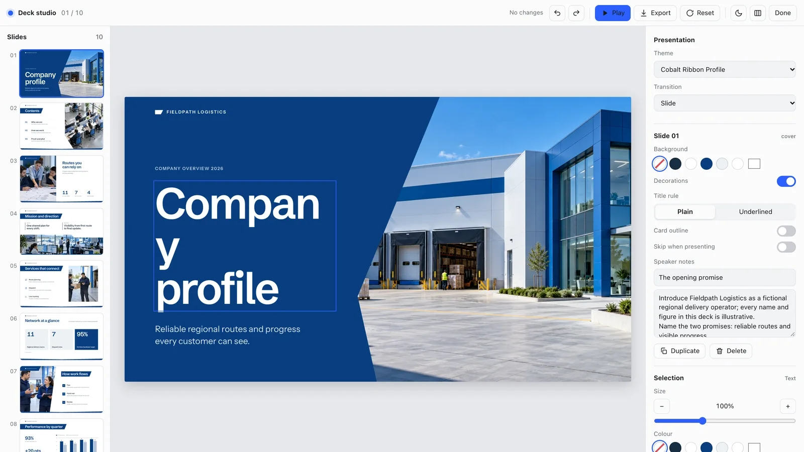 Cobalt Ribbon Profile Deck result preview 2