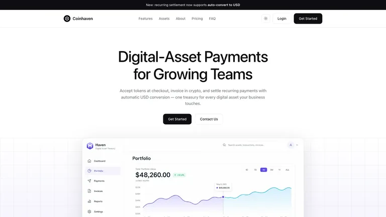 Coinhaven Crypto Landing result preview