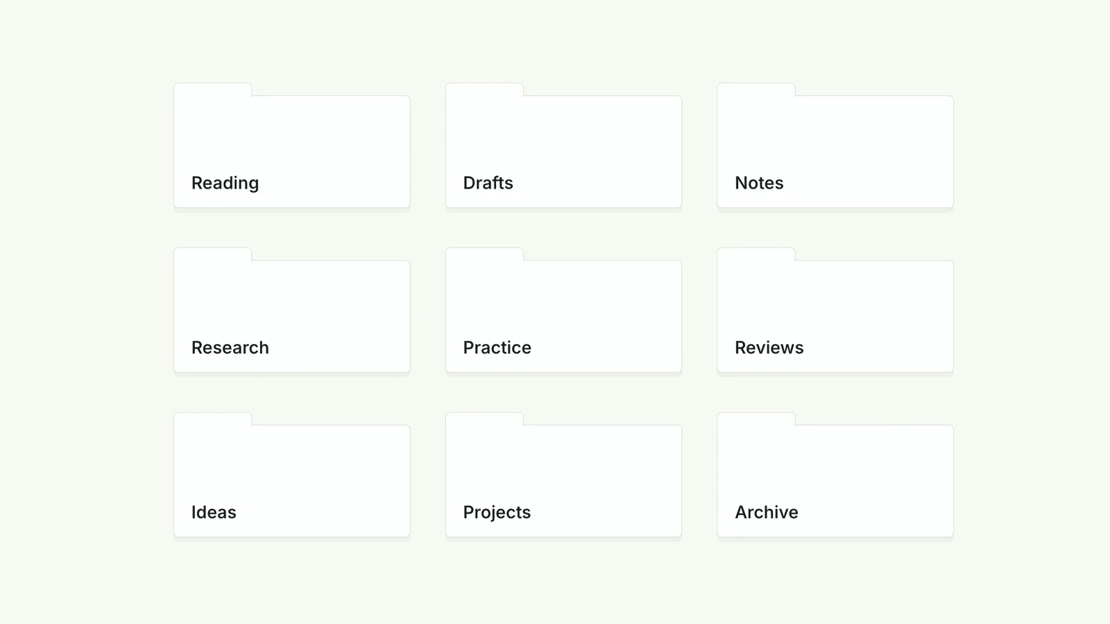 CreatorMotion · Folder Grid Filing