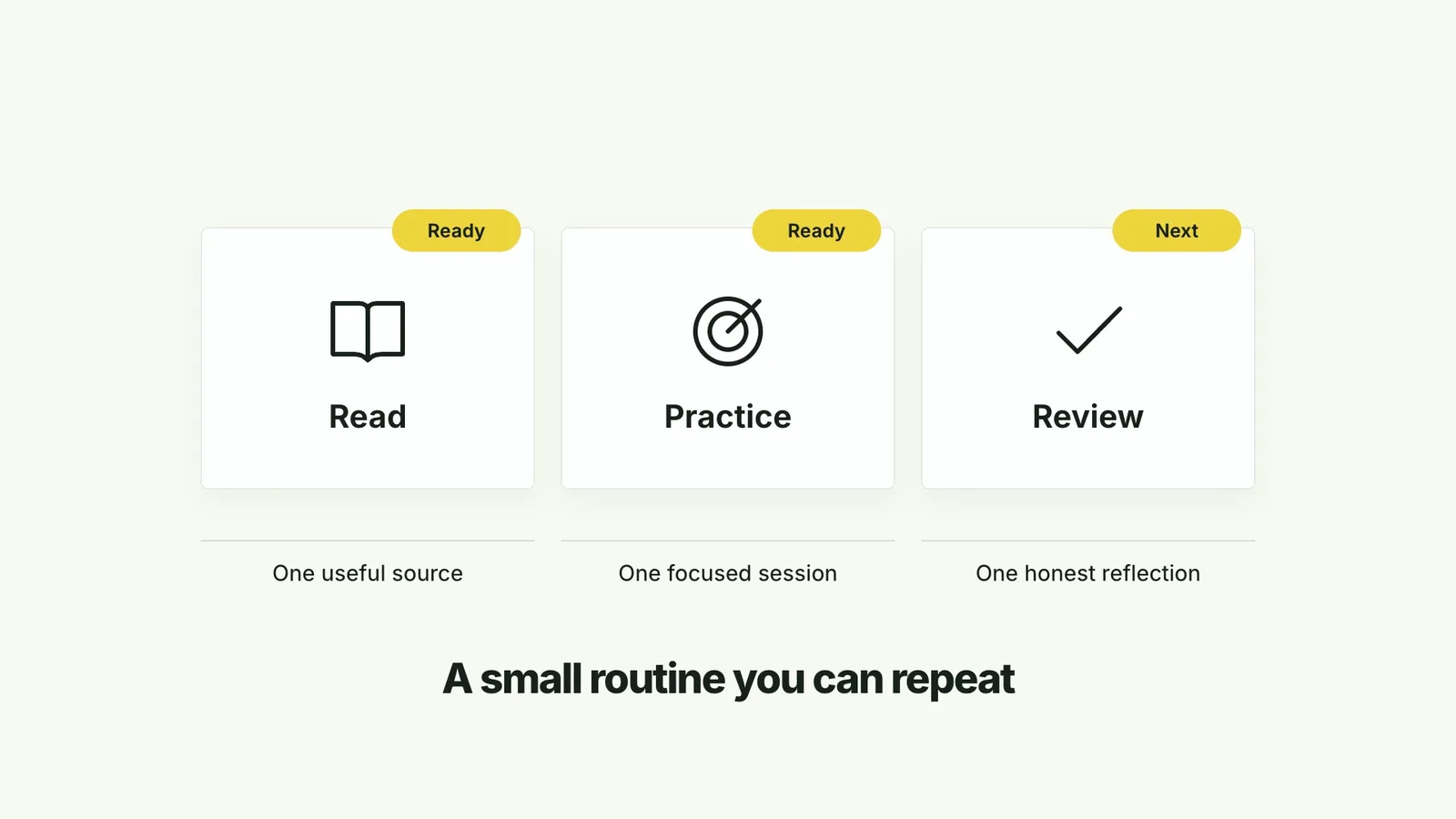 CreatorMotion · Card Row Status Badges