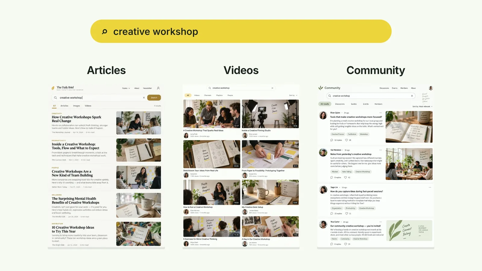 CreatorMotion · One Query Multiple Screens