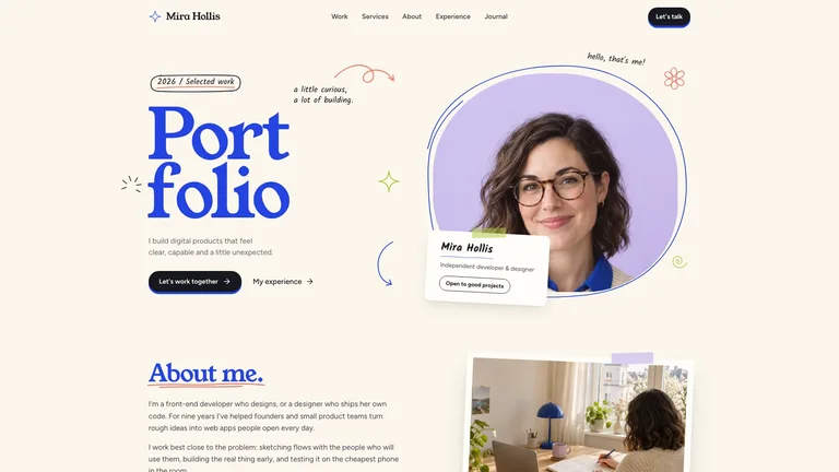 Doodle Developer Portfolio — Source example · Skillry