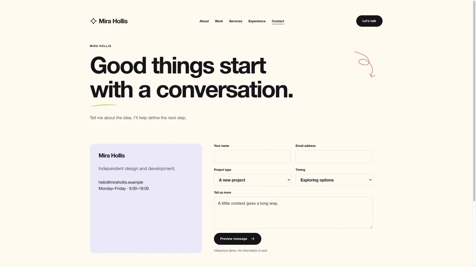 Doodle Developer Portfolio result preview 3