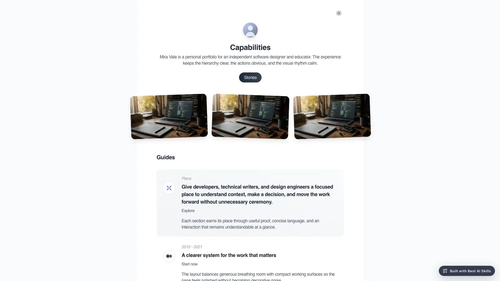 Editorial Dev Portfolio result preview