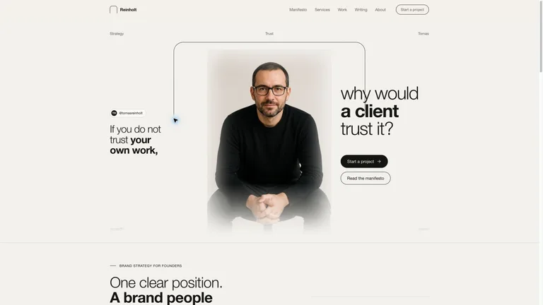 Editorial Personal Brand Landing result preview