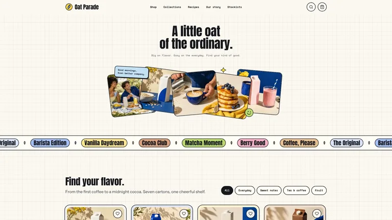 Grid-Paper Beverage Brand Site result preview