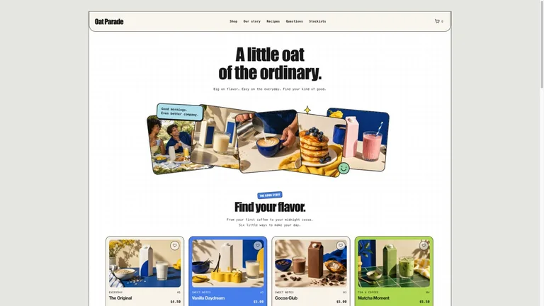 Grid-Paper Beverage Brand Site result preview