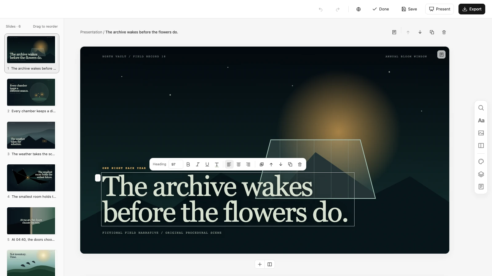 Image Narrative Deck