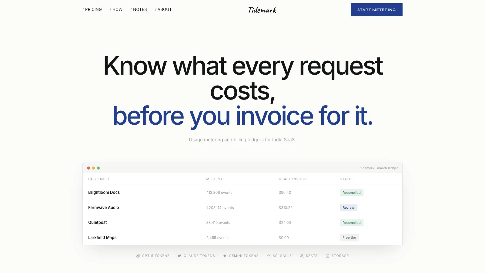 Indigo Ledger Landing result preview