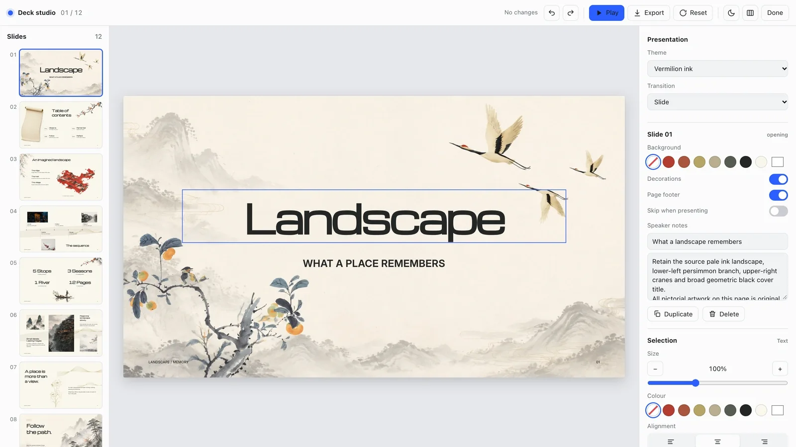 Ink Landscape Deck result preview 2
