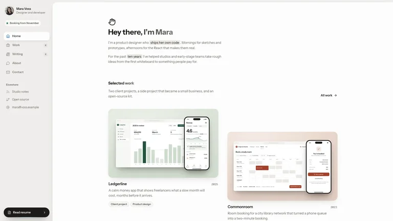Inkwell Portfolio result preview