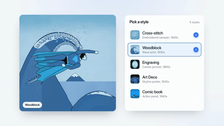 LaunchMotion · Era Restyle result preview