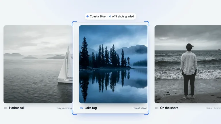 LaunchMotion · Grading Lens result preview