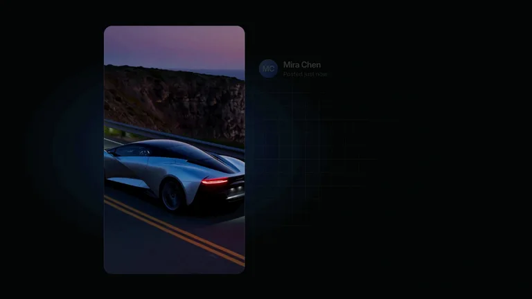 LaunchMotion · Typed Scene result preview