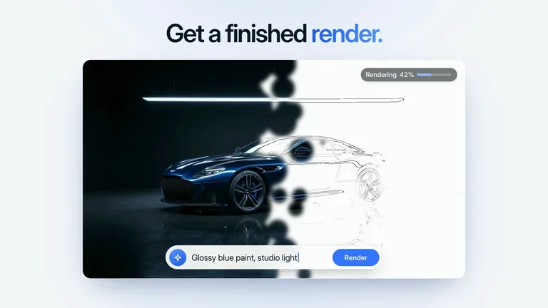LaunchMotion · Sketch to Render result preview