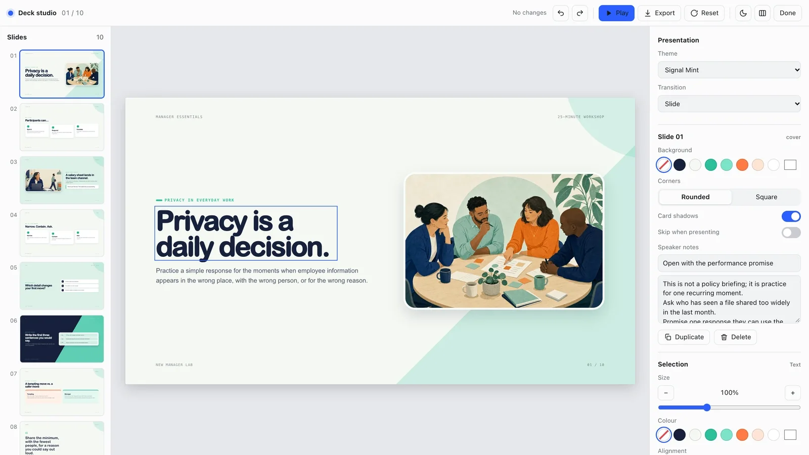 Learning Loop Deck result preview 2