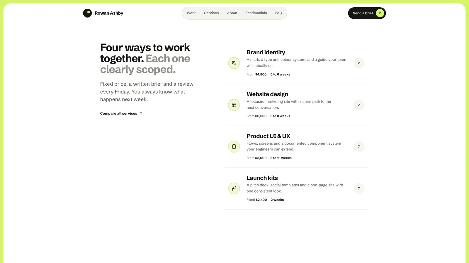Lime-Frame Designer Portfolio result preview 2