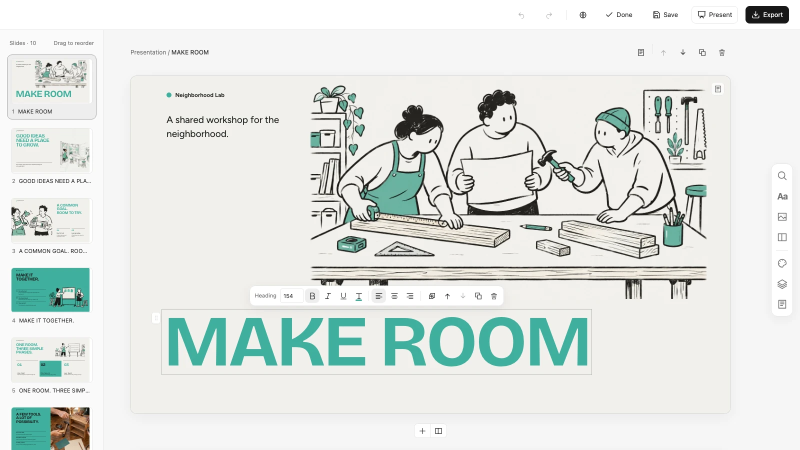 Mint-Marker-Präsentation