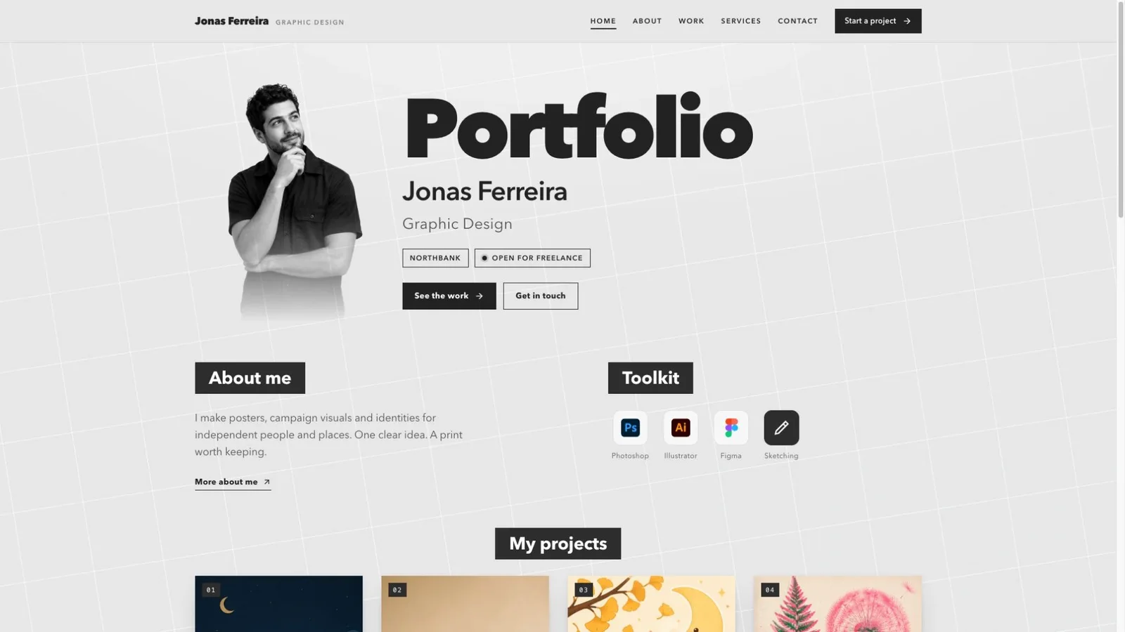 Mono Designer Portfolio result preview