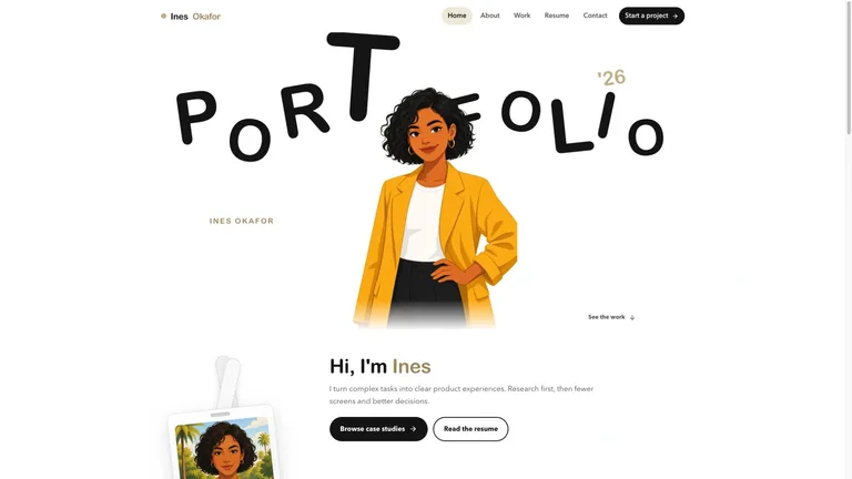 Playful UI/UX Portfolio result preview