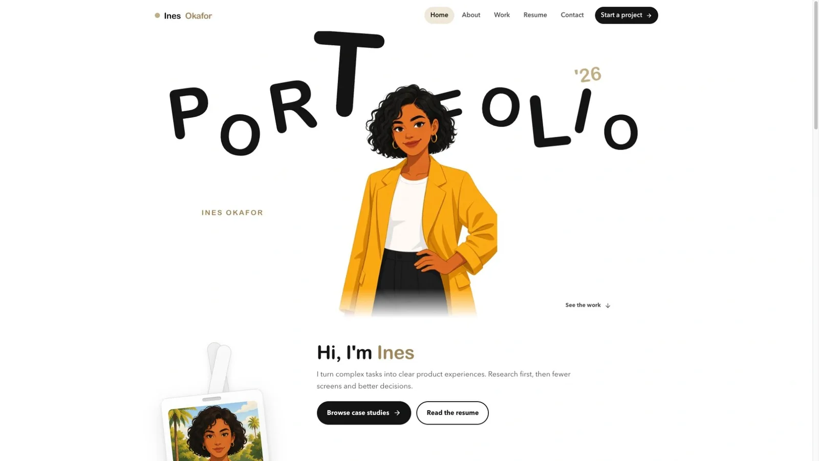 Playful UI/UX Portfolio result preview