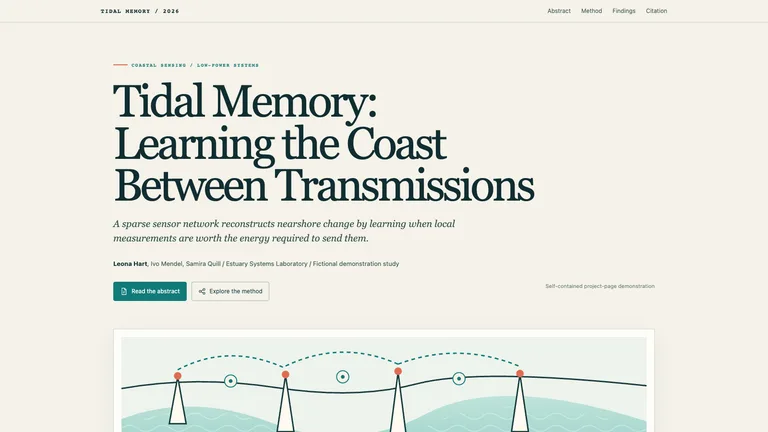 Research Project Homepage result preview