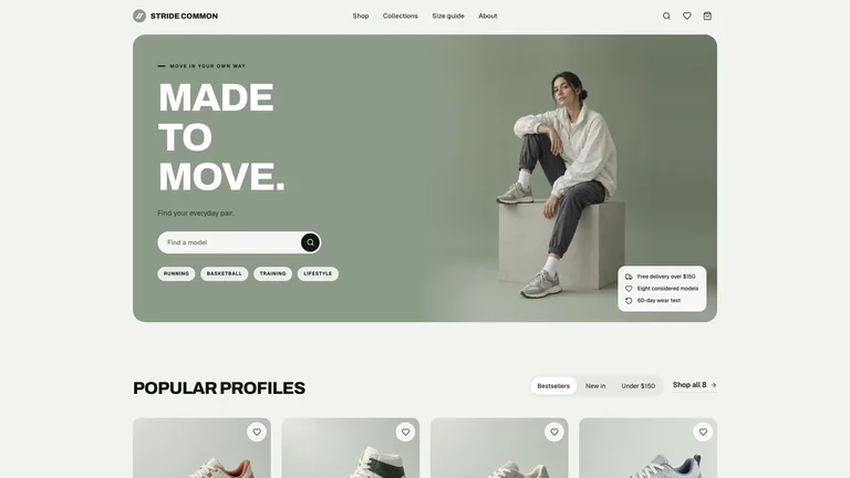 Sage Sneaker Store — Source example · Skillry