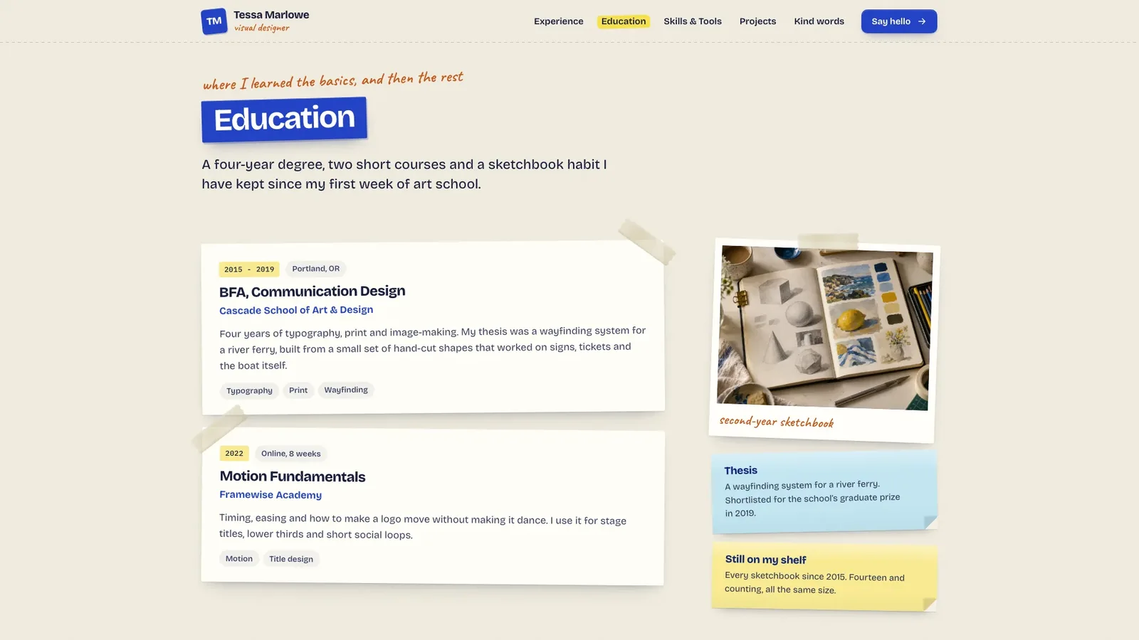 Scrapbook Resume Site result preview 3