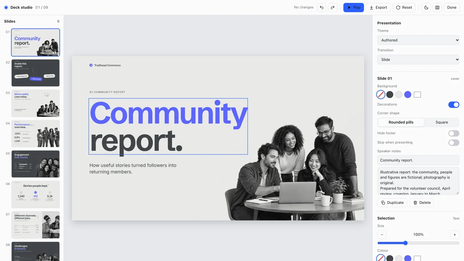 Slate Social Report Deck result preview 2