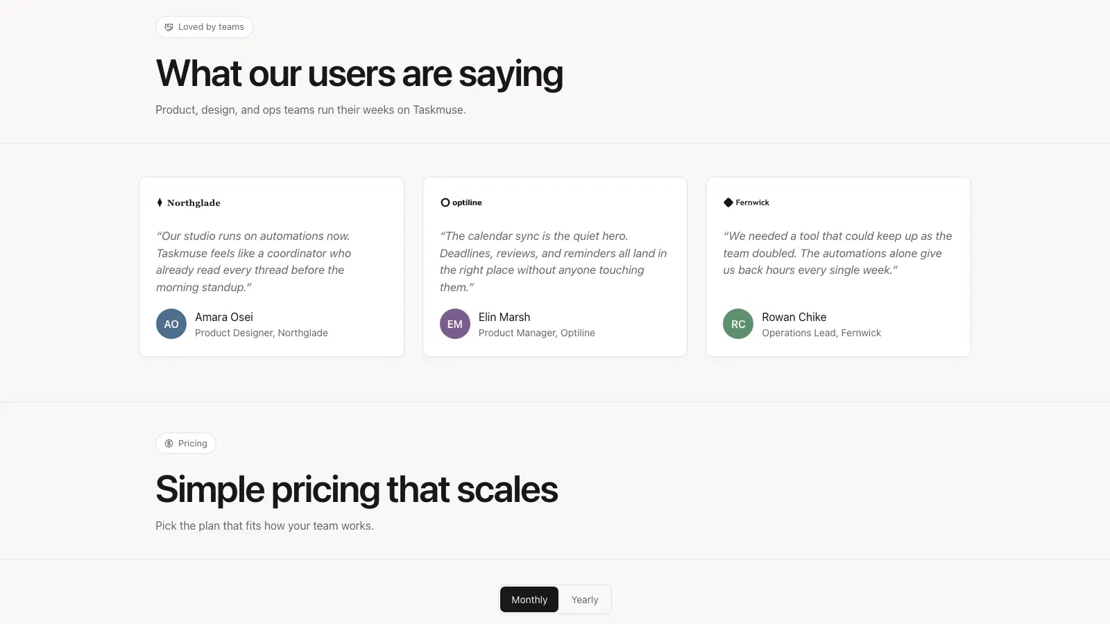 Taskmuse AI Landing result preview 3