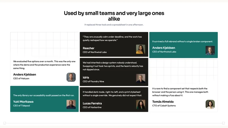 Colour Block Testimonials result preview