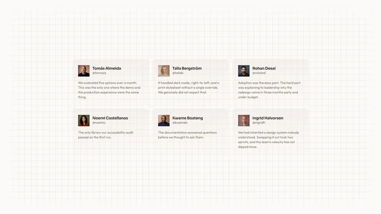 Compact Testimonial Grid result preview
