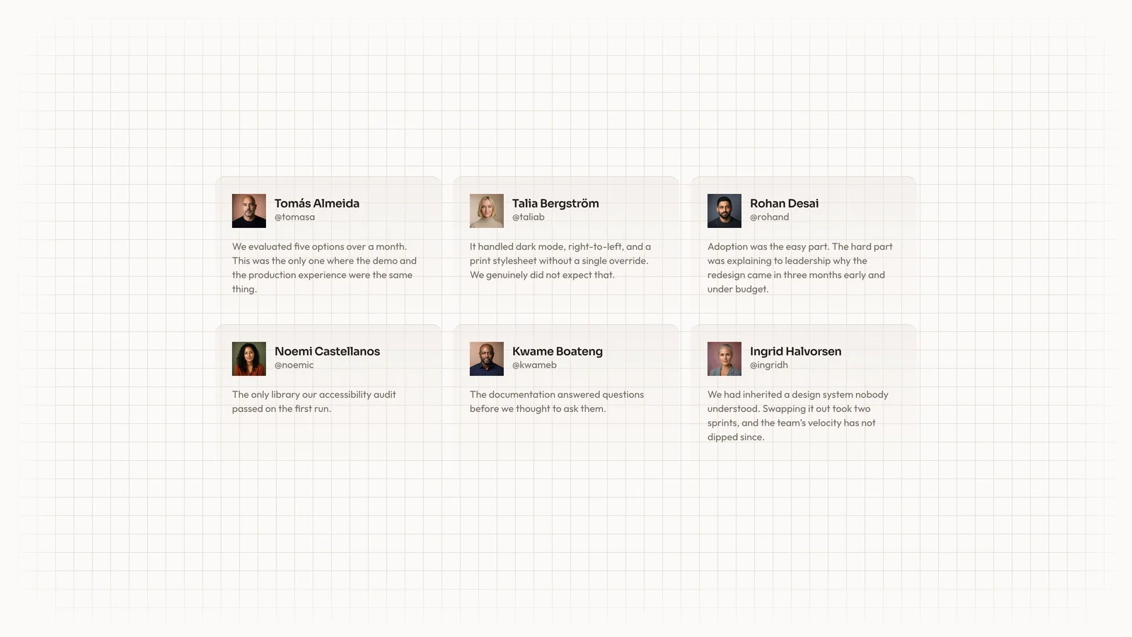 Compact Testimonial Grid result preview