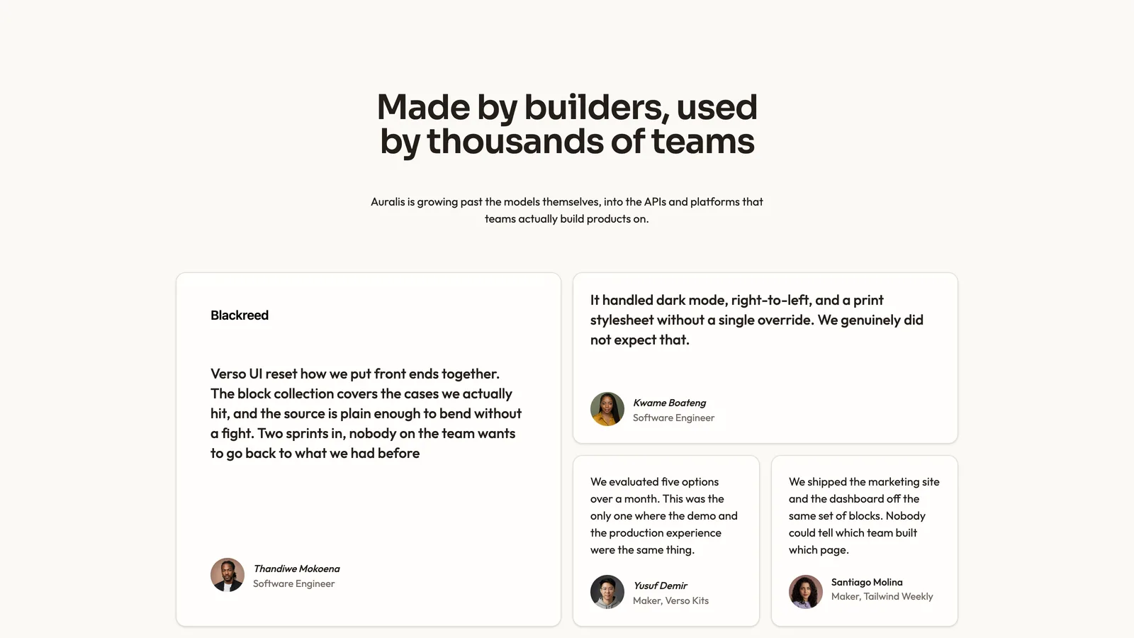 Feature Testimonial Mosaic result preview