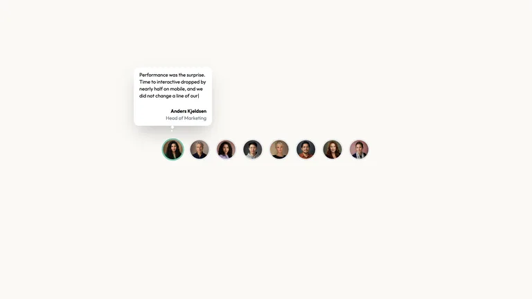 Typed Testimonial Row result preview