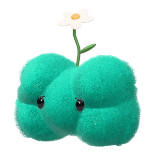 Teal butterfly dot with a flower