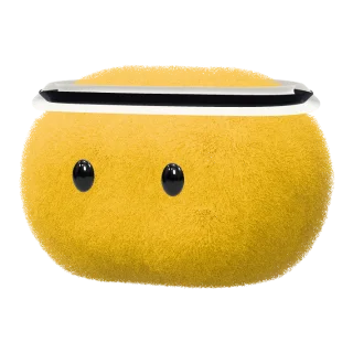 Yellow pill dot with a sweatband